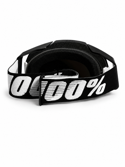 100% ARMEGA BLACK GOGGLES ( CLEAR LENS ) | MX GOGGLES