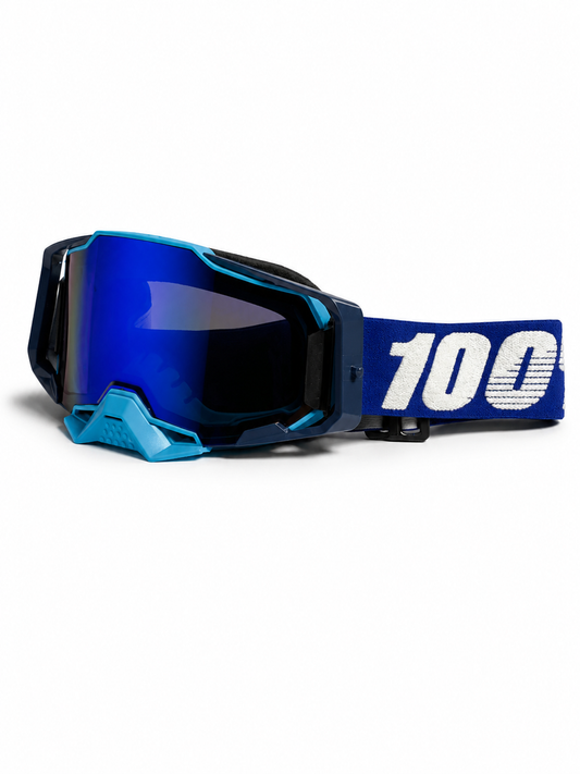 100% ARMEGA DARK BLUE GOGGLES  ( BLUE LENS ) | MX GOGGLES