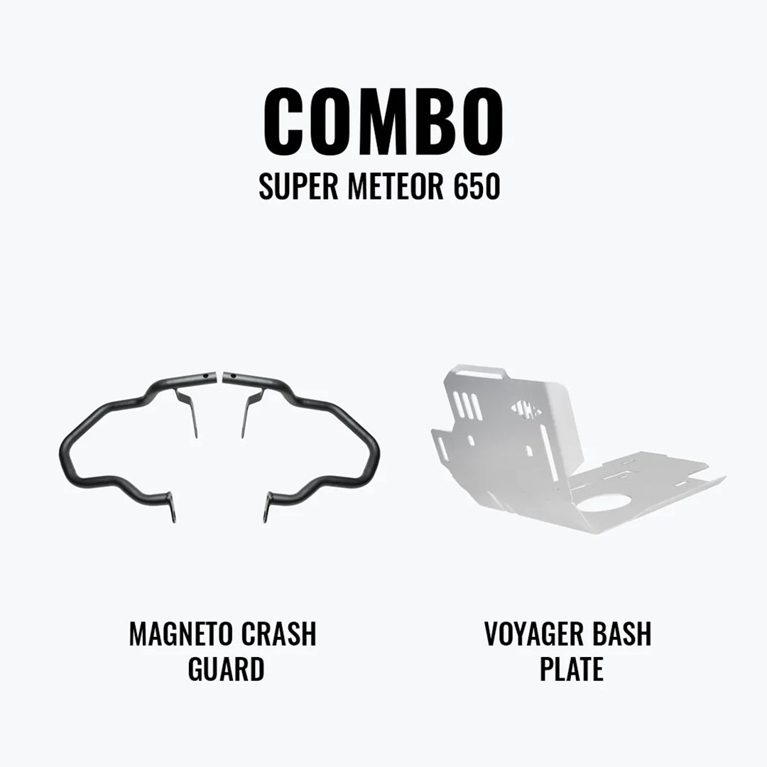 LEGUNDARY SUPER METEOR 650 COMBO MAGNETO CRASH GUARD & VOYAGER BASH PLATE