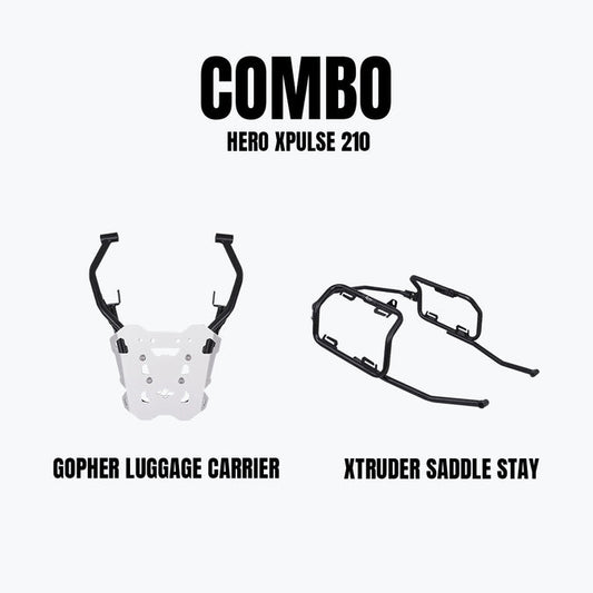 LEGUNDARY HERO X PULSE 210 XTRUDER SADDLE STAY & GOPHER CARRIER COMBO