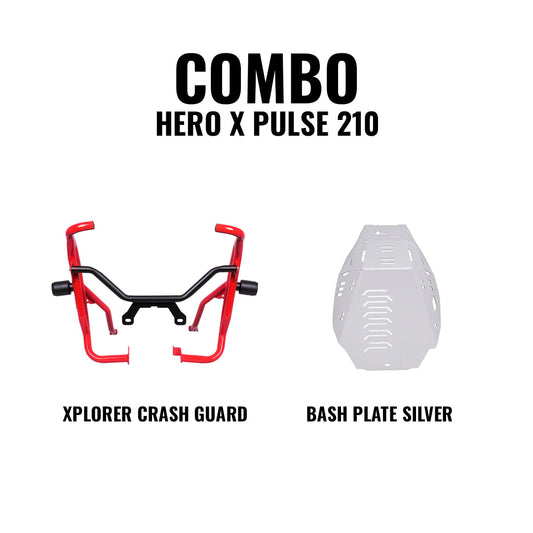 LEGUNDARY XPULSE 210 CRASH GUARD RED X BASH PLATE