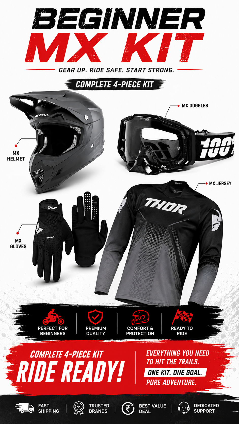BEGINNER MX KIT BLACK
