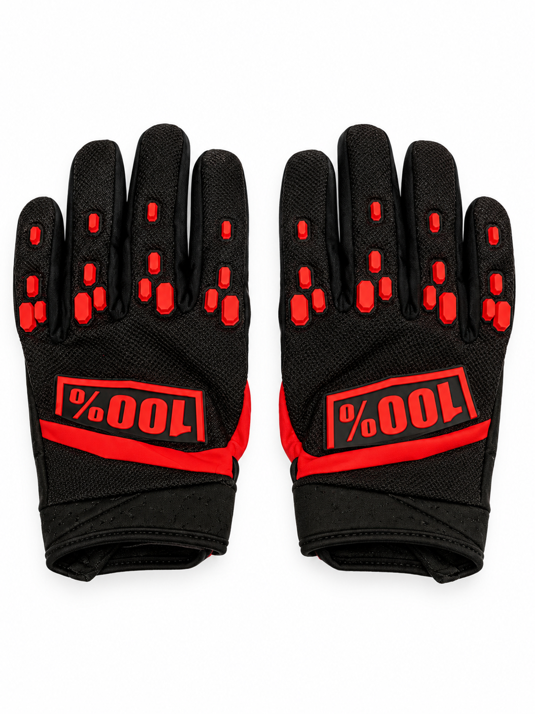 100% RED AND BLACK | MX GLOVES