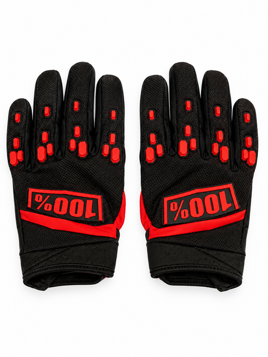 100% RED AND BLACK | MX GLOVES
