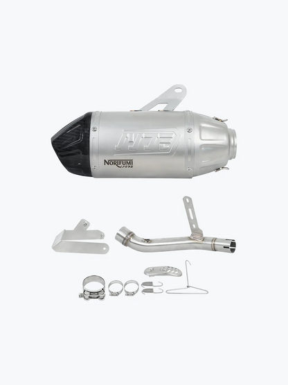 NORIFUMI SLIPON WOOPS STAINLESS STEEL CARBON HIMALAYAN 450 SHORT | EXHAUST