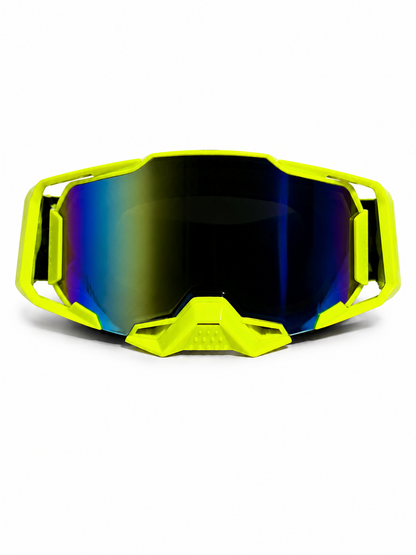 100% ARMEGA FLURO GREEN GOGGLE ( GOLDEN LENS) | MX GOGGLES