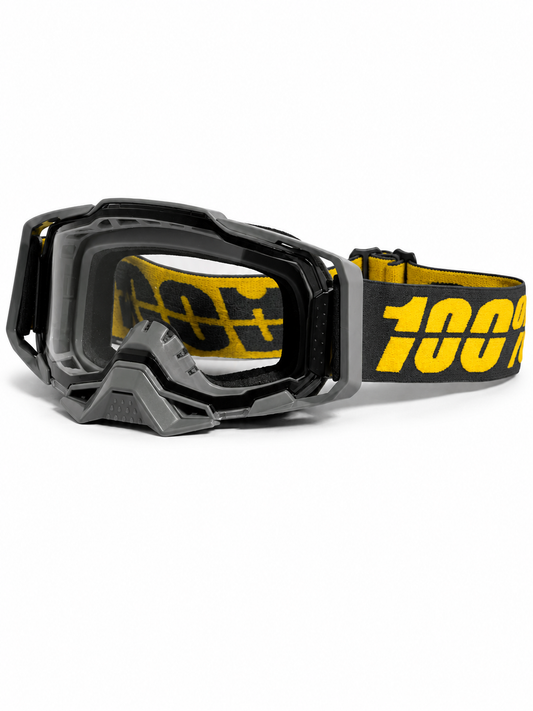 100% ARMEGA GREY GOGGLE  ( CLEAR LENS) | MX GOGGLES