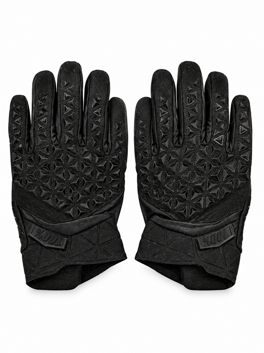 100% FULL BLACK TRI | MX GLOVES
