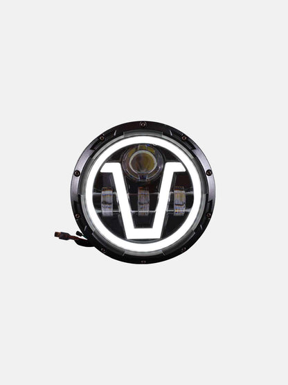 HJG 7 INCH V TYPE HEADLIGHT 45-WATT