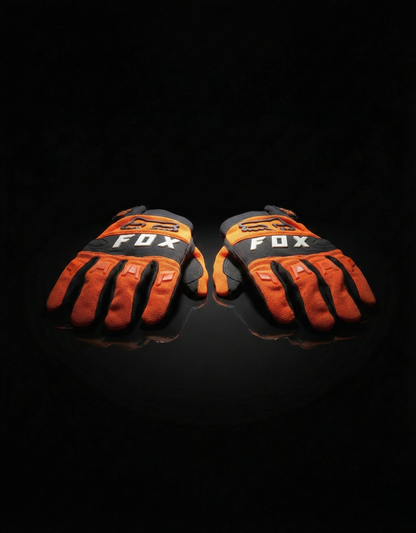 FOX ORANGE WHITE LETTERING XL | MX GLOVES