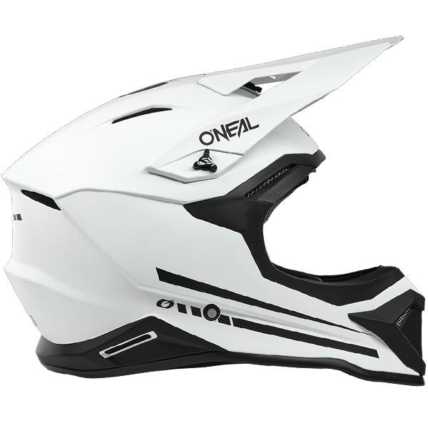 ONEAL 1 SERIES V25 SOLID WHITE MOTOCROSS HELMET