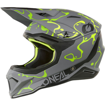 ONEAL 1 SERIES V26 SPLASH GREY NEON YELLOW MOTOCROSS HELMET