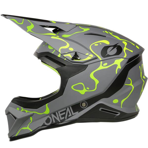 ONEAL 1 SERIES V26 SPLASH GREY NEON YELLOW MOTOCROSS HELMET