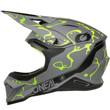 ONEAL 1 SERIES V26 SPLASH GREY NEON YELLOW MOTOCROSS HELMET
