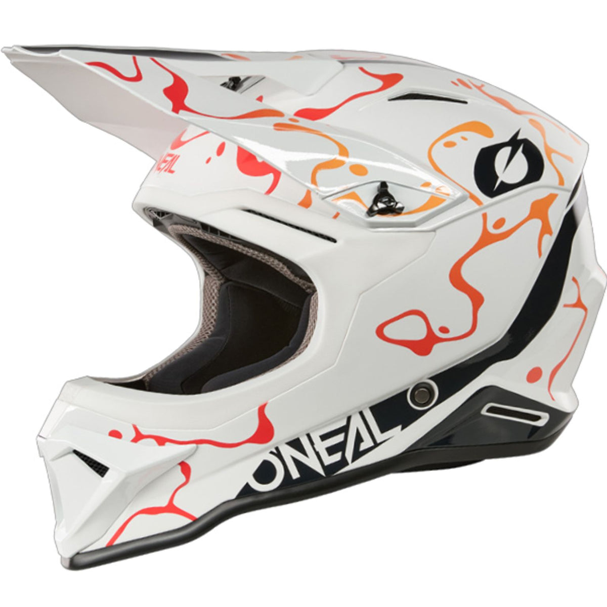 ONEAL 1 SERIES V26 SPLASH WHITE ORANGE MOTOCROSS HELMET