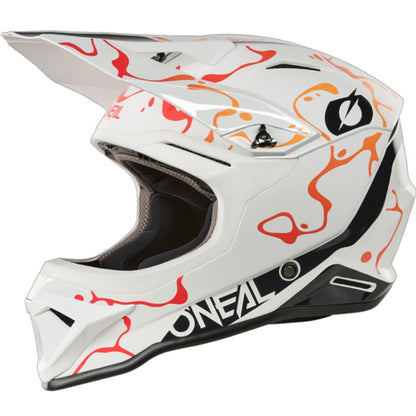 ONEAL 1 SERIES V26 SPLASH WHITE ORANGE MOTOCROSS HELMET