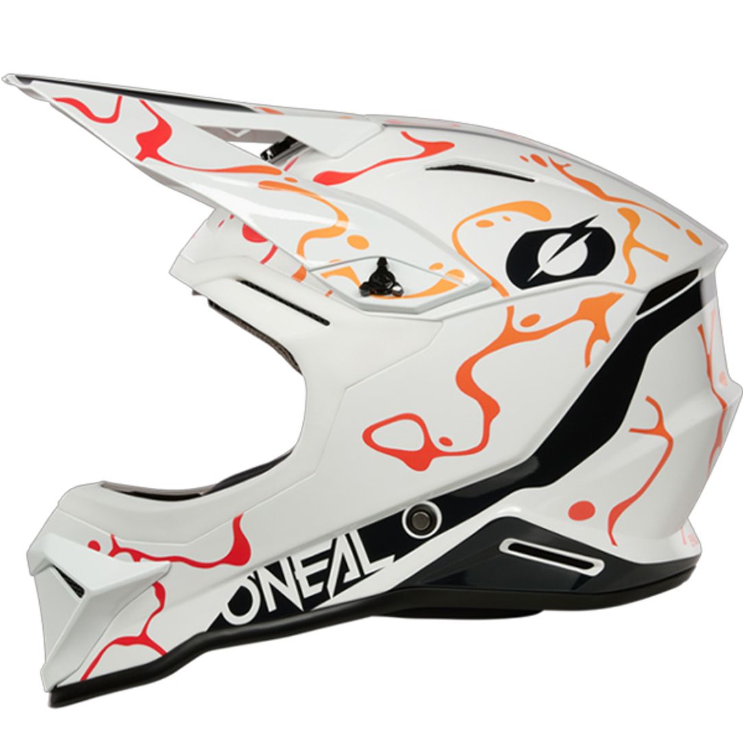 ONEAL 1 SERIES V26 SPLASH WHITE ORANGE MOTOCROSS HELMET