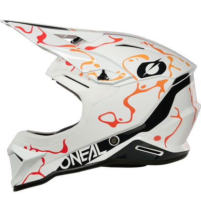 ONEAL 1 SERIES V26 SPLASH WHITE ORANGE MOTOCROSS HELMET