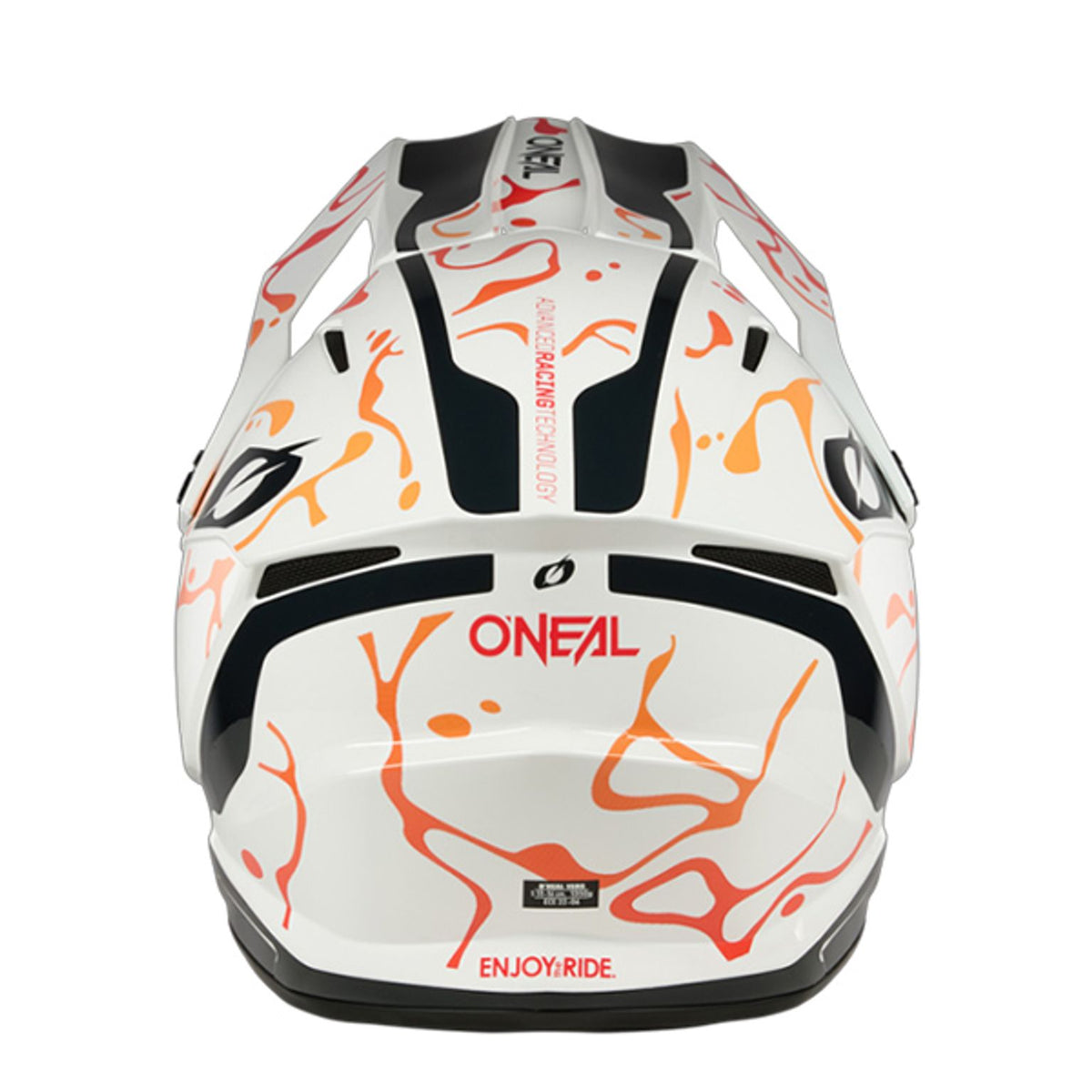 ONEAL 1 SERIES V26 SPLASH WHITE ORANGE MOTOCROSS HELMET