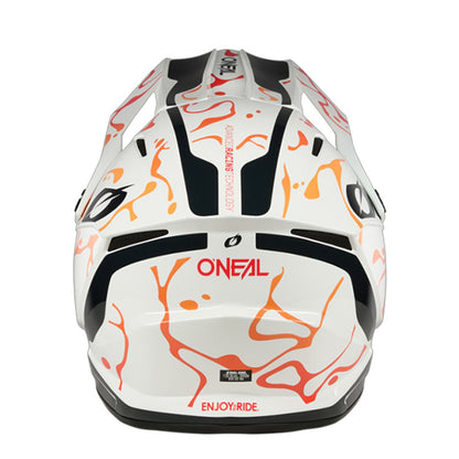 ONEAL 1 SERIES V26 SPLASH WHITE ORANGE MOTOCROSS HELMET