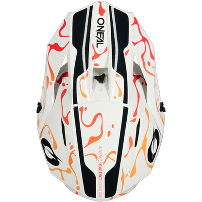 ONEAL 1 SERIES V26 SPLASH WHITE ORANGE MOTOCROSS HELMET