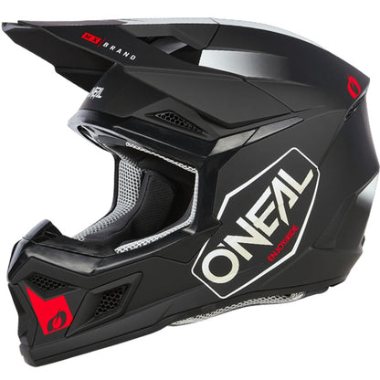 ONEAL 3 SERIES V25 HEXX BLACK WHITE RED MOTOCROSS HELMET