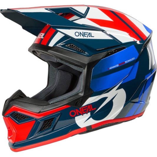 ONEAL 3 SERIES V26 RIDE BLUE WHITE RED MOTOCROSS HELMET