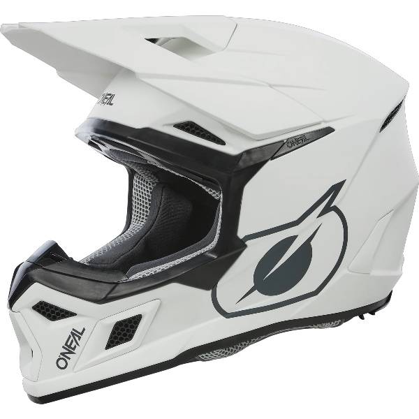 ONEAL 3 SERIES V25 SOLID WHITE MOTOCROSS HELMET