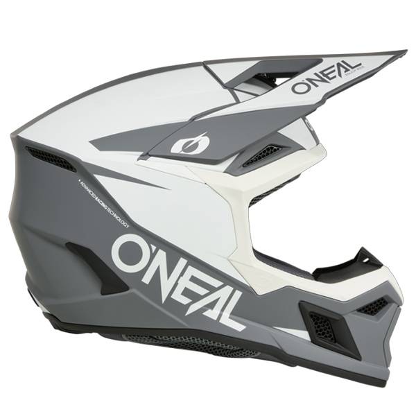 ONEAL 3 SERIES V26 SOLID WHITE BLACK MOTOCROSS HELMET
