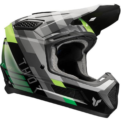 THOR FLEET CAMBER GLOSS BLACK GREEN HELMET