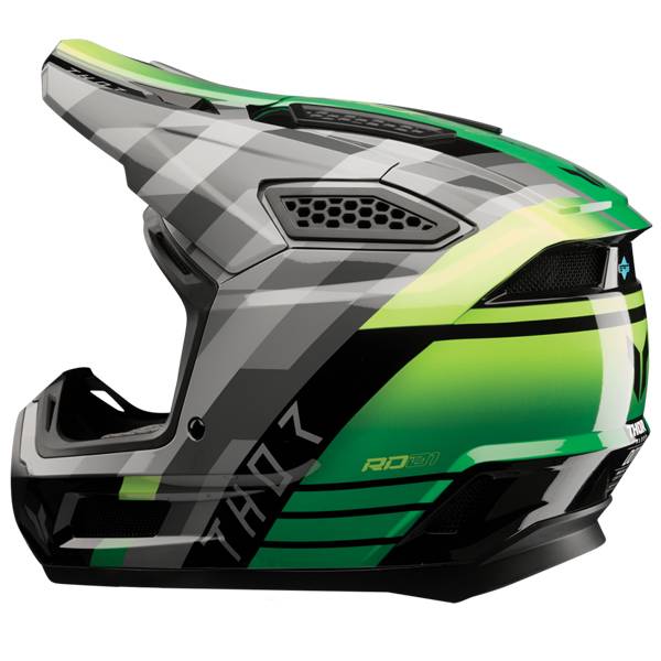 THOR FLEET CAMBER GLOSS BLACK GREEN HELMET