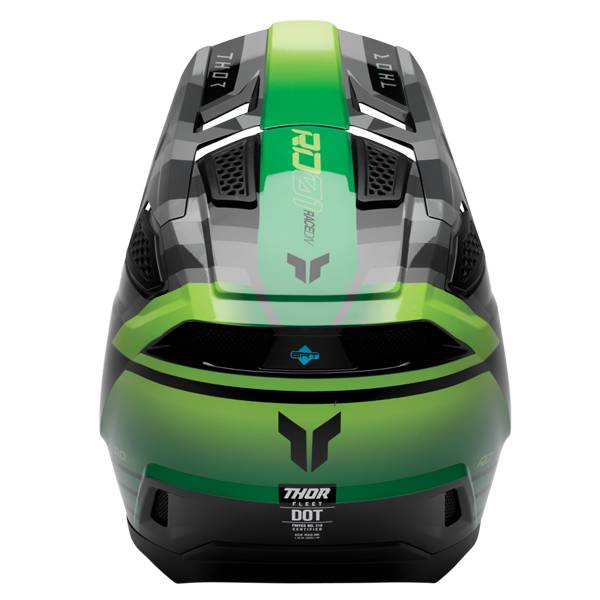 THOR FLEET CAMBER GLOSS BLACK GREEN HELMET