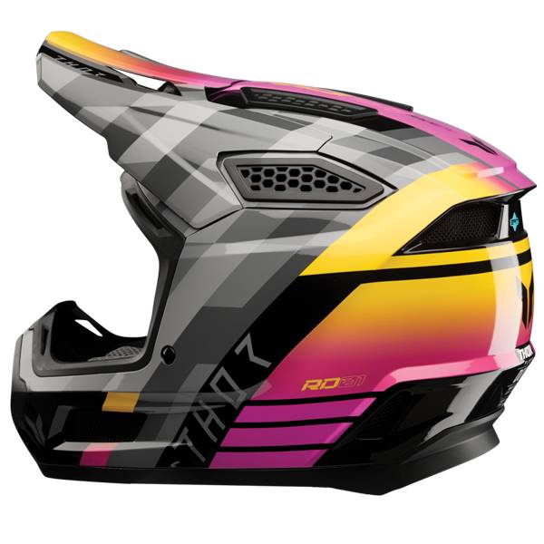 THOR FLEET CAMBER GLOSS BLACK MAGENTA HELMET