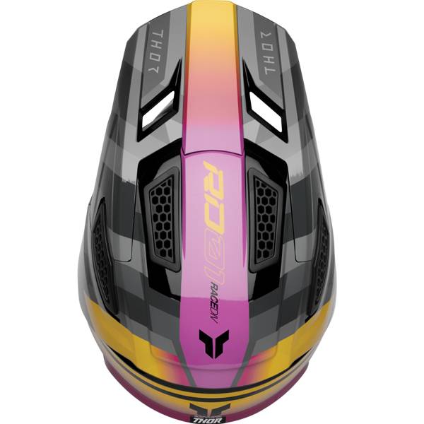 THOR FLEET CAMBER GLOSS BLACK MAGENTA HELMET