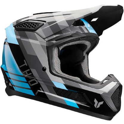 THOR FLEET CAMBER GLOSS BLACK TEAL HELMET