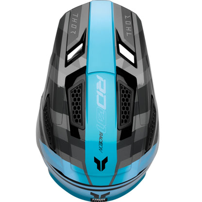 THOR FLEET CAMBER GLOSS BLACK TEAL HELMET