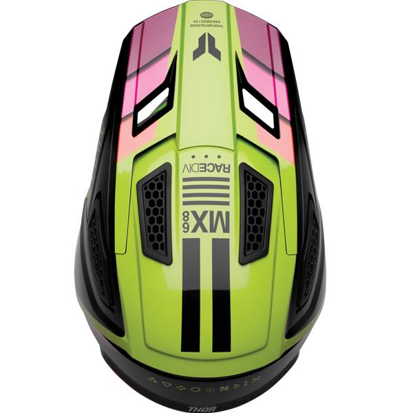 THOR FLEET DEFY GLOSS BLACK ACID HELMET