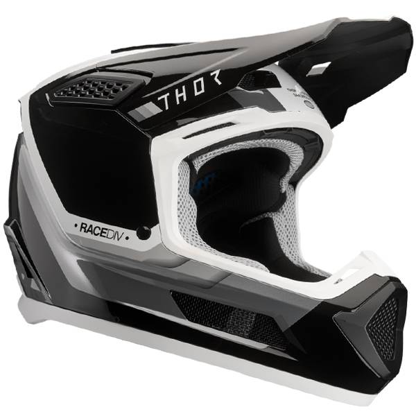 THOR FLEET DEFY GLOSS BLACK WHITE HELMET