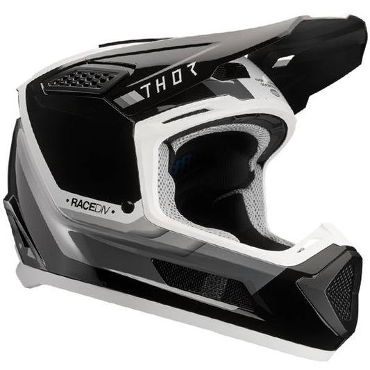 THOR FLEET DEFY GLOSS BLACK WHITE HELMET