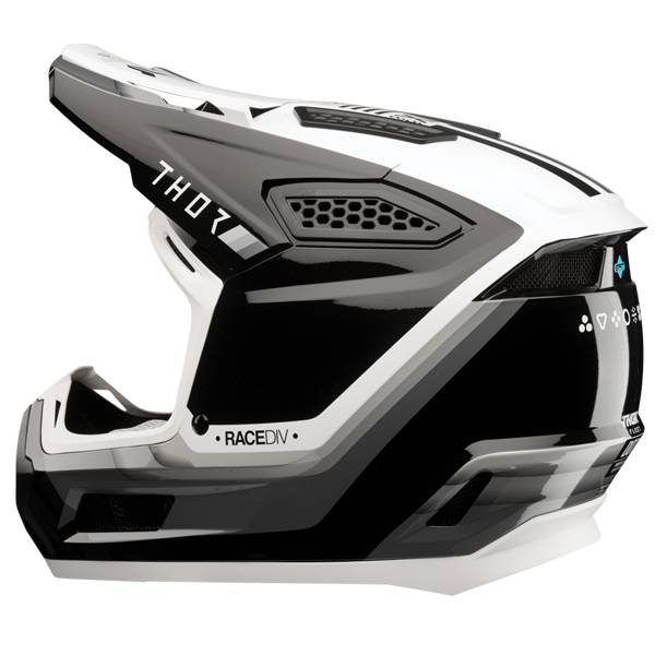 THOR FLEET DEFY GLOSS BLACK WHITE HELMET