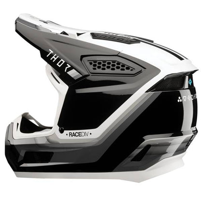 THOR FLEET DEFY GLOSS BLACK WHITE HELMET