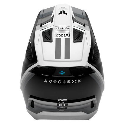 THOR FLEET DEFY GLOSS BLACK WHITE HELMET