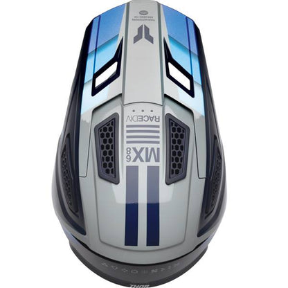 THOR FLEET DEFY GLOSS BLUE GREY HELMET