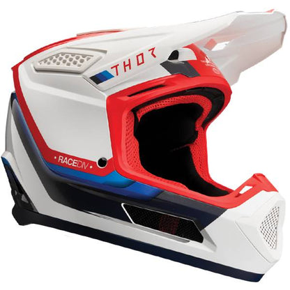 THOR FLEET DEFY GLOSS WHITE RED BLUE HELMET