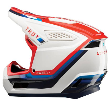 THOR FLEET DEFY GLOSS WHITE RED BLUE HELMET