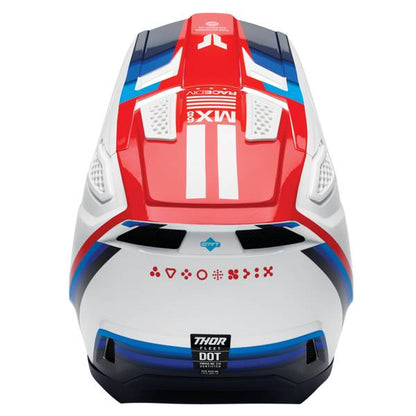 THOR FLEET DEFY GLOSS WHITE RED BLUE HELMET