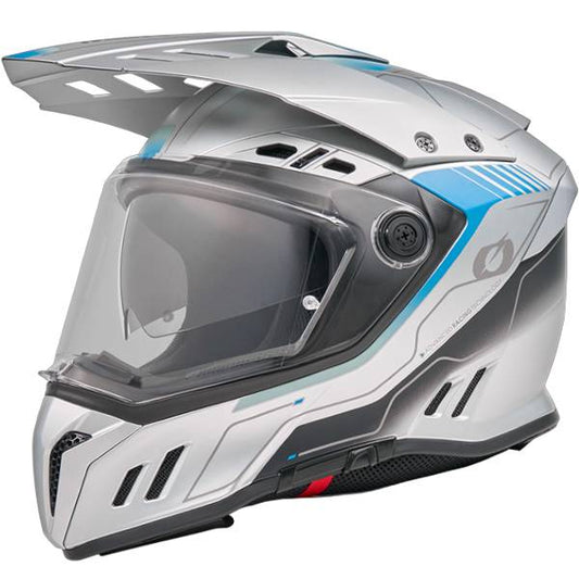 ONEAL SIERRA RS ECHO GREY BLUE ADVENTURE HELMET
