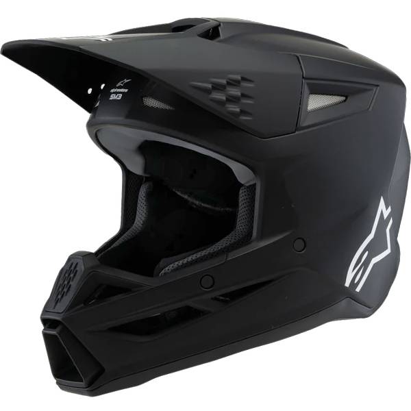 ALPINESTARS KIDS SM3 SOLID BLACK MATTE HELMET