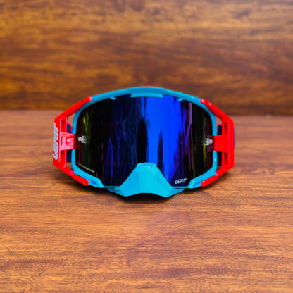 LEATT VELOCITY 6.5 BLUE-RED (BLUE LENS) | MX GOGGLES