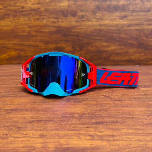 LEATT VELOCITY 6.5 BLUE-RED (BLUE LENS) | MX GOGGLES